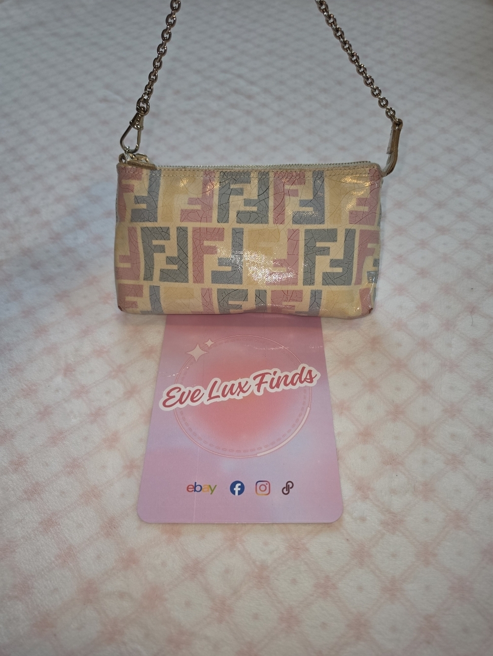 Fendi Zucca Mini Pochette Chain Bag – Vintage FF Monogram - Picture 4 of 9